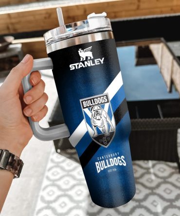 Canterbury-Bankstown Bulldogs Nrl Custom Stanley Quencher 40Oz Stainless Steel Tumbler With Handle