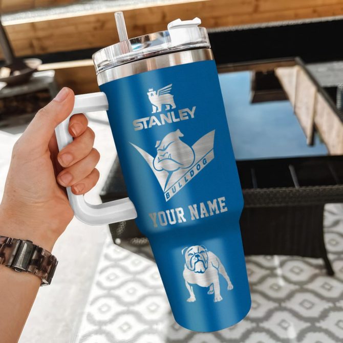 Canterbury-Bankstown Bulldogs Nrl Custom Stanley Quencher 40Oz Stainless Steel Tumbler With Handle - Image 3
