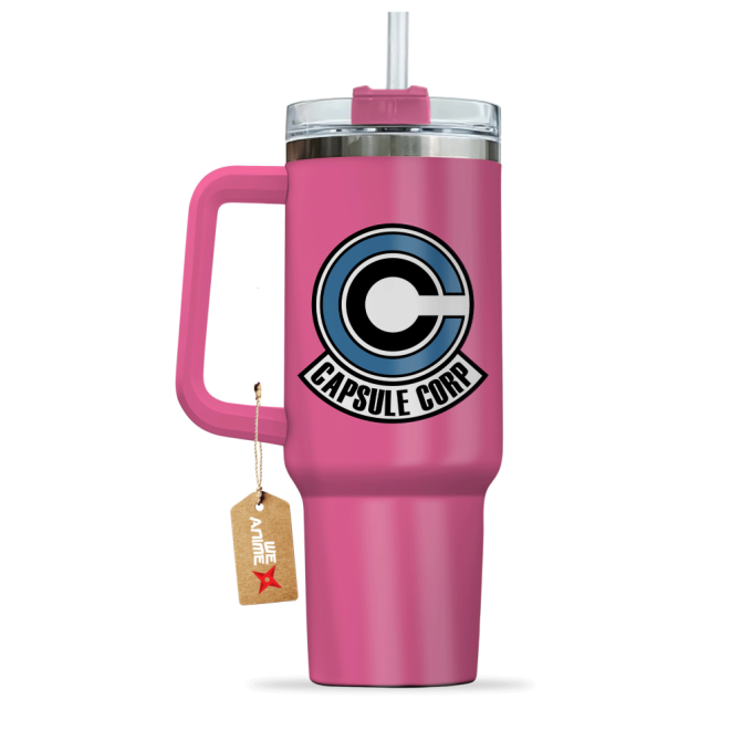 Capsule Corp Logo Dragon Ball Anime Custom Stanley Quencher 40Oz Stainless Steel Tumbler With Handle - Image 4