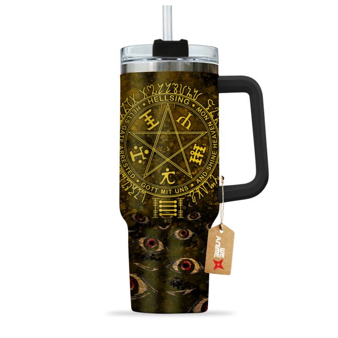Captain Pip Bernadotte Hellsing Anime Custom Stanley Quencher 40Oz Stainless Steel Tumbler With Handle - Image 3