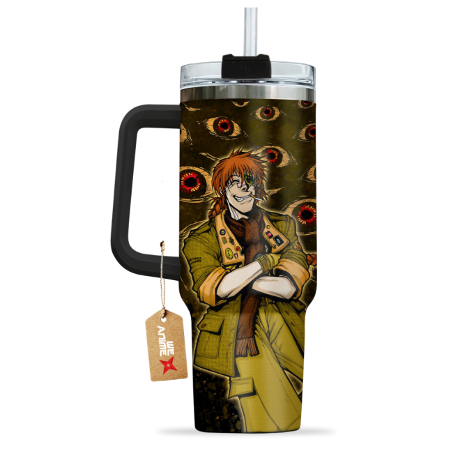 Captain Pip Bernadotte Hellsing Anime Custom Stanley Quencher 40Oz Stainless Steel Tumbler With Handle - Image 4