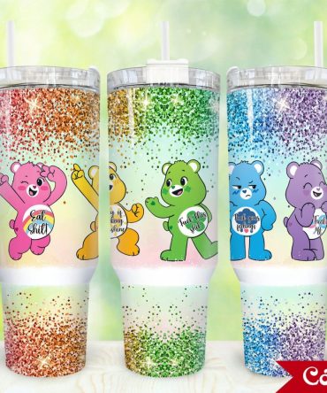 Care Bears Custom Stanley Quencher 40Oz Stainless Steel Tumbler With Handle