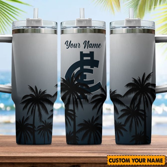 Carlton Blues Afl Custom Stanley Quencher 40Oz Stainless Steel Tumbler With Handle - Image 4