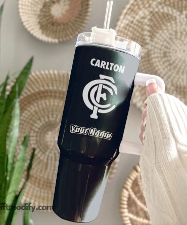 Carlton Blues Afl Custom Stanley Quencher 40Oz Stainless Steel Tumbler With Handle