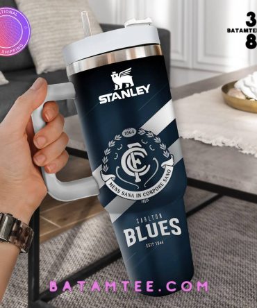 Carlton Blues Afl Custom Stanley Quencher 40Oz Stainless Steel Tumbler With Handle