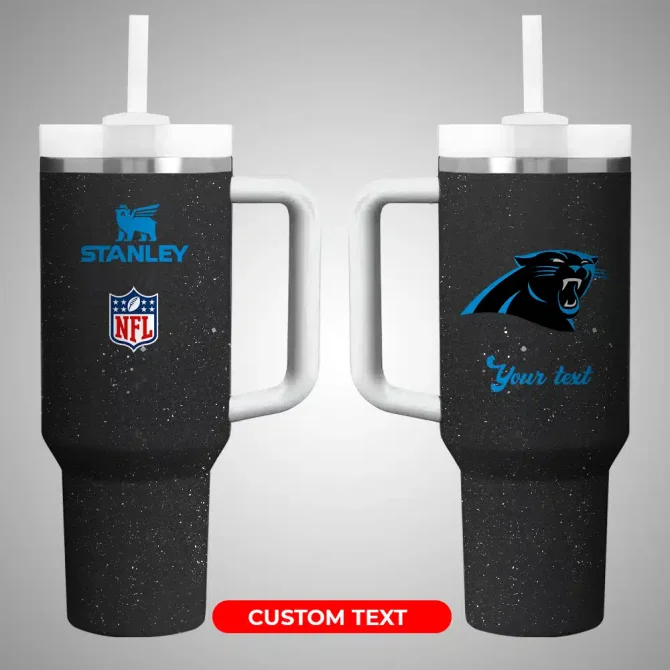 Carolina Panthers Nfl Custom Stanley Quencher 40Oz Stainless Steel
