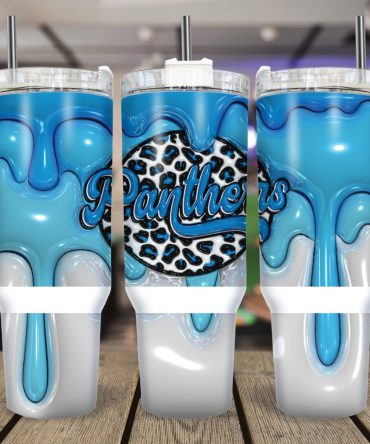 Carolina Panthers Nfl Custom Stanley Quencher 40Oz Stainless Steel Tumbler With Handle