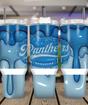 Carolina Panthers Nfl Custom Stanley Quencher 40Oz Stainless Steel Tumbler With Handle