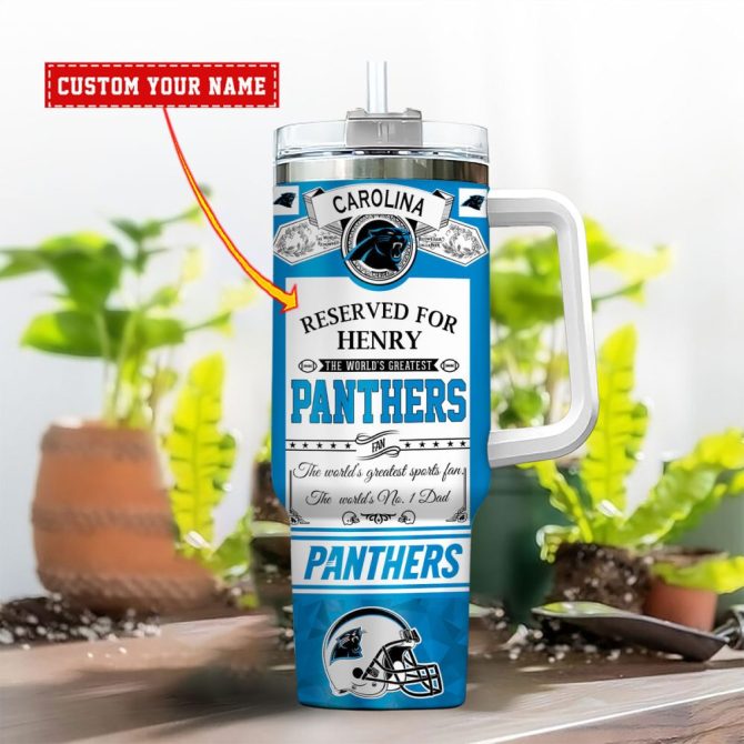 Carolina Panthers Nfl Father #8217;S Day Custom Stanley Quencher 40Oz Stainless Steel - Image 2