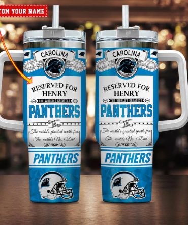 Carolina Panthers Nfl Father #8217;S Day Custom Stanley Quencher 40Oz Stainless Steel