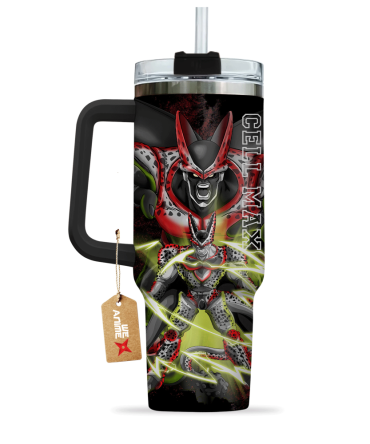 Cell Max Dragon Ball Anime Custom Stanley Quencher 40Oz Stainless Steel Tumbler With Handle