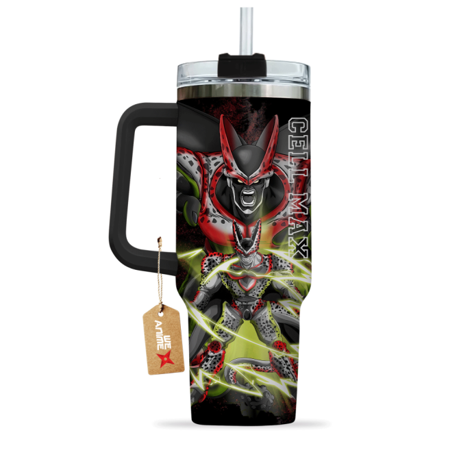 Cell Max Dragon Ball Anime Custom Stanley Quencher 40Oz Stainless Steel Tumbler With Handle