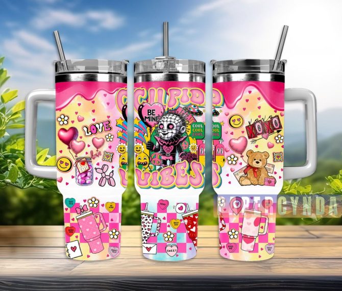 Cenobite Hellraiser Custom Stanley Quencher 40Oz Stainless Steel Tumbler With Handle