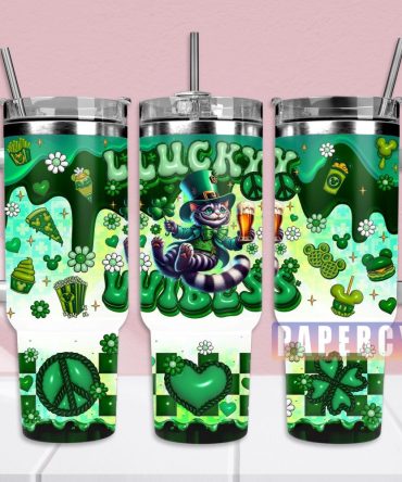 Cheshire Cat Custom Stanley Quencher 40Oz Stainless Steel Tumbler With Handle