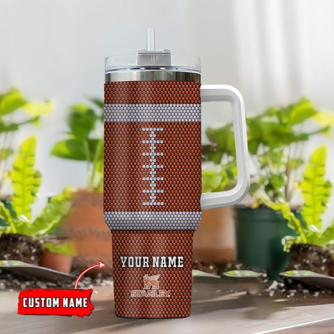 Chicago Bears Nfl Crystal Custom Stanley Quencher 40Oz Stainless Steel Tumbler With Handle - Image 2