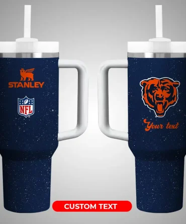 Chicago Bears Nfl Custom Stanley Quencher 40Oz Stainless Steel