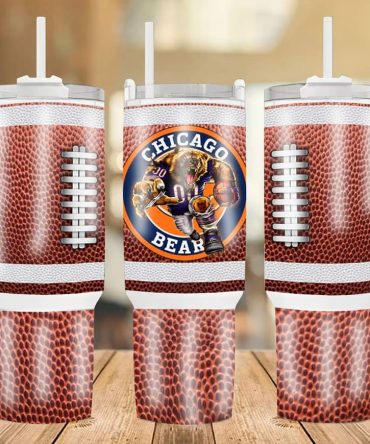 Chicago Bears Nfl Custom Stanley Quencher 40Oz Stainless Steel