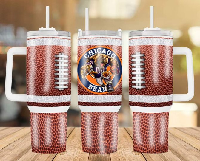 Chicago Bears Nfl Custom Stanley Quencher 40Oz Stainless Steel