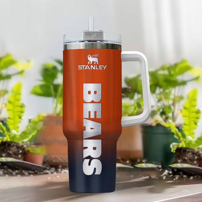 Chicago Bears Nfl Custom Stanley Quencher 40Oz Stainless Steel Tumbler With Handle - Image 2