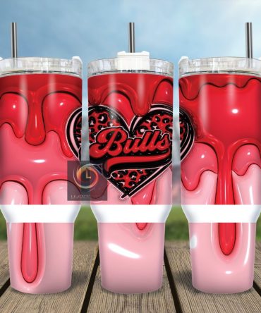 Chicago Bulls Nba Custom Stanley Quencher 40Oz Stainless Steel Tumbler With Handle