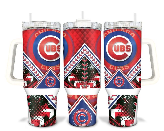 Chicago Cubs Mlb Custom Stanley Quencher 40Oz Stainless Steel
