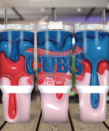 Chicago Cubs Mlb Custom Stanley Quencher 40Oz Stainless Steel Tumbler With Handle