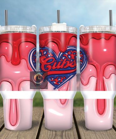 Chicago Cubs Mlb Custom Stanley Quencher 40Oz Stainless Steel Tumbler With Handle