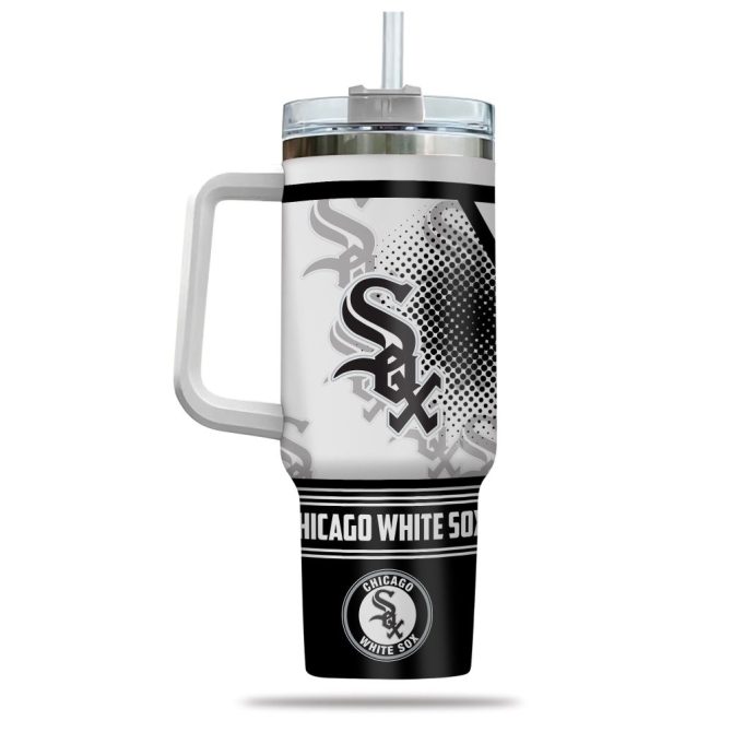 Chicago White Sox Mlb Custom Stanley Quencher 40Oz Stainless Steel Tumbler With Handle - Image 3
