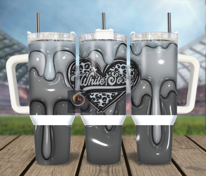 Chicago White Sox Mlb Custom Stanley Quencher 40Oz Stainless Steel Tumbler With Handle