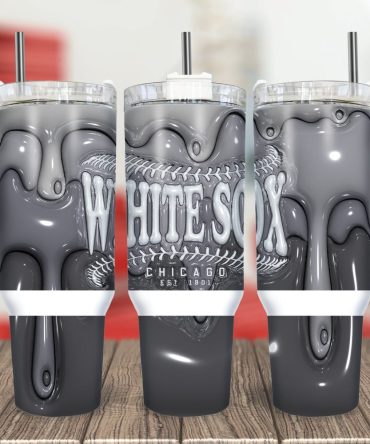 Chicago White Sox Mlb Custom Stanley Quencher 40Oz Stainless Steel Tumbler With Handle