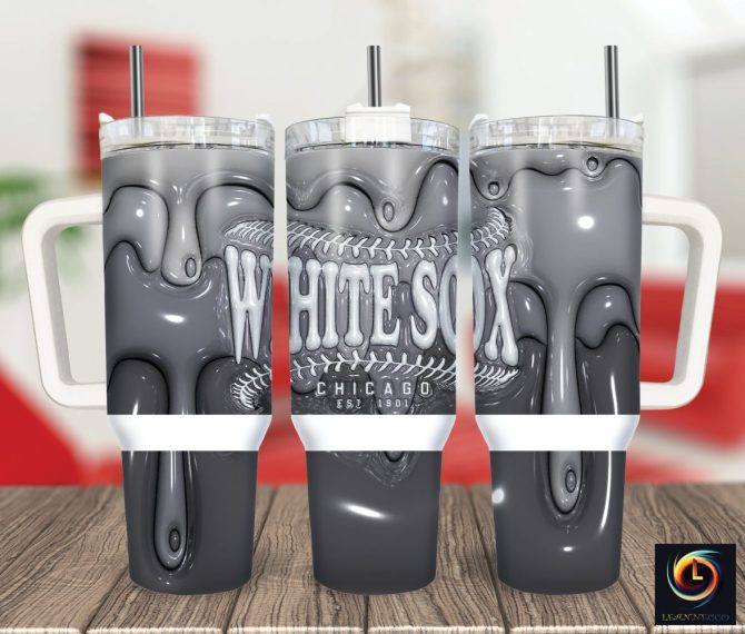 Chicago White Sox Mlb Custom Stanley Quencher 40Oz Stainless Steel Tumbler With Handle