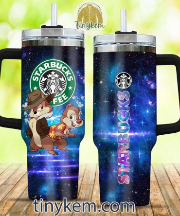 Chip And Dale Starbuck Custom Stanley Quencher 40Oz Stainless Steel Tumbler With Handle