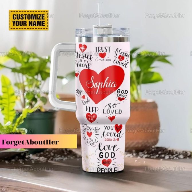 Christian Faith Believers Custom Stanley Quencher 40Oz Stainless Steel Tumbler With Handle - Image 2