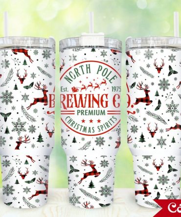 Christmas Brewing Co Custom Stanley Quencher 40Oz Stainless Steel Tumbler With Handle