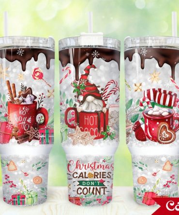 Christmas Calories Don #8217;T Count Custom Stanley Quencher 40Oz Stainless Steel Tumbler With Handle