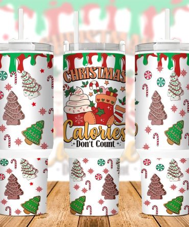 Christmas Calories Don #8217;T Count Custom Stanley Quencher 40Oz Stainless Steel Tumbler With Handle