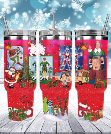 Christmas Characters Movies Custom Stanley Quencher 40Oz Stainless Steel Tumbler With Handle