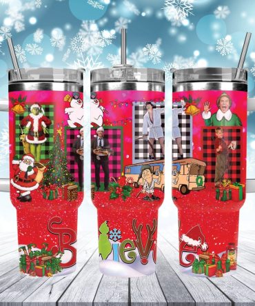 Christmas Characters Movies Custom Stanley Quencher 40Oz Stainless Steel Tumbler With Handle