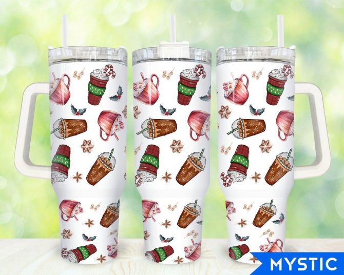 Christmas Coffee Custom Stanley Quencher 40Oz Stainless Steel Tumbler With Handle