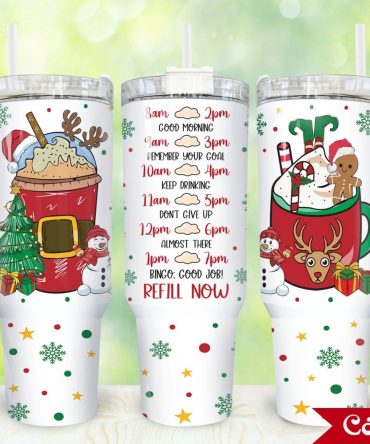 Christmas Coffee Custom Stanley Quencher 40Oz Stainless Steel Tumbler With Handle
