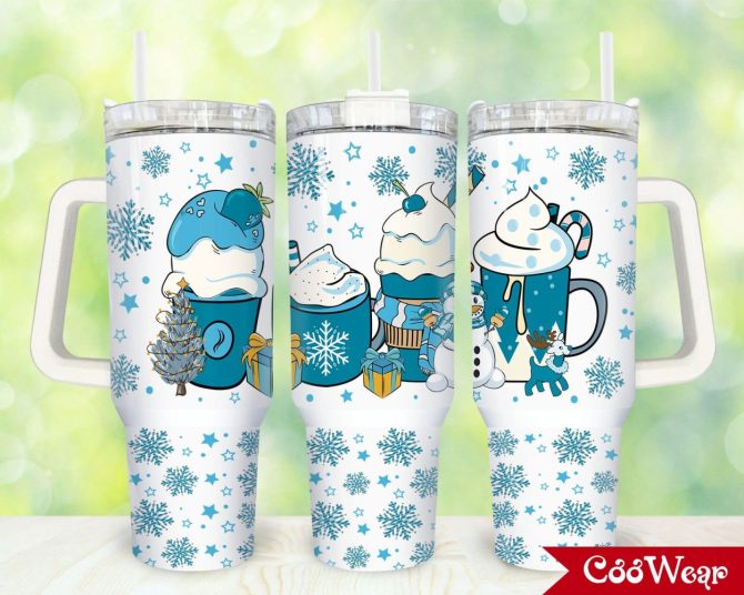 Christmas Coffee Custom Stanley Quencher 40Oz Stainless Steel Tumbler With Handle