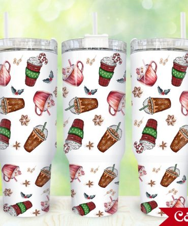 Christmas Coffee Custom Stanley Quencher 40Oz Stainless Steel Tumbler With Handle