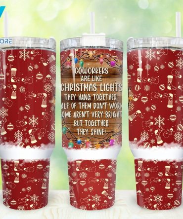 Christmas Coworkers Custom Stanley Quencher 40Oz Stainless Steel Tumbler With Handle