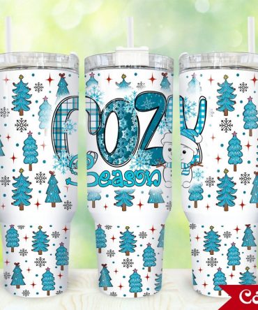 Christmas Cozy Season Custom Stanley Quencher 40Oz Stainless Steel Tumbler With Handle