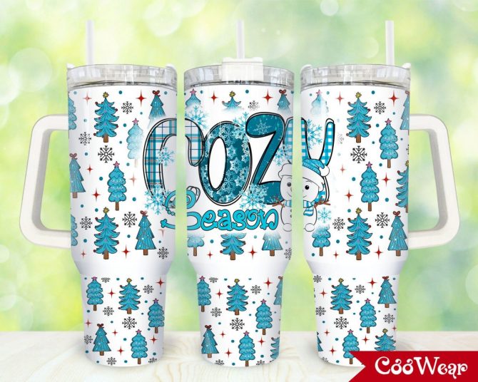 Christmas Cozy Season Custom Stanley Quencher 40Oz Stainless Steel Tumbler With Handle