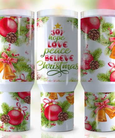 Christmas Custom Stanley Quencher 40Oz Stainless Steel Tumbler With Handle
