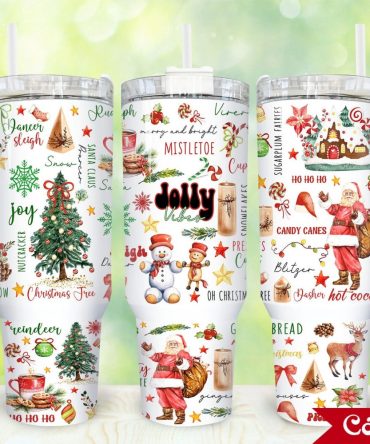 Christmas Custom Stanley Quencher 40Oz Stainless Steel Tumbler With Handle