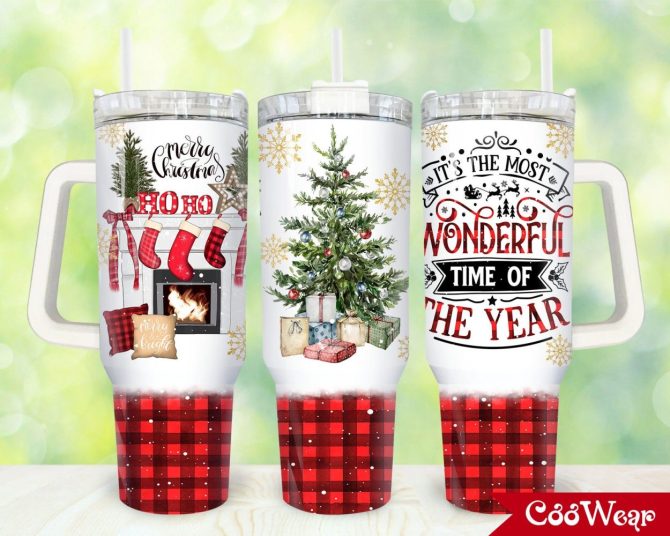 Christmas Custom Stanley Quencher 40Oz Stainless Steel Tumbler With Handle