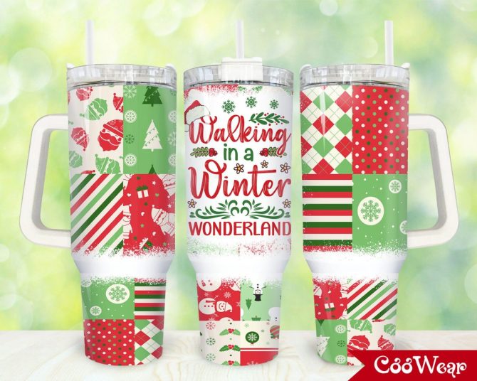 Christmas Custom Stanley Quencher 40Oz Stainless Steel Tumbler With Handle