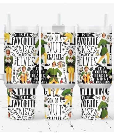 Christmas Elf Movies Custom Stanley Quencher 40Oz Stainless Steel Tumbler With Handle